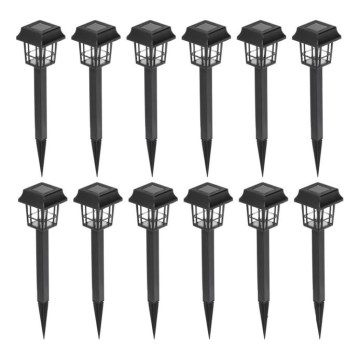 KIT 12x LED solcellslampa LED/0,06W/1,2V 6500K IP44