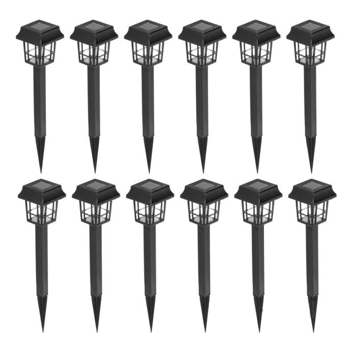 KIT 12x LED solcellslampa LED/0,06W/1,2V 6500K IP44