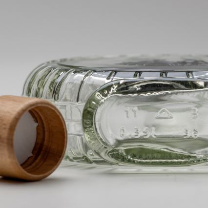 Kit 1x glasflaska och 2x snappsglas genomskinlig med dansmotiv