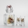 Kit 1x glasflaska och 2x snappsglas genomskinlig med djurtryck - hare