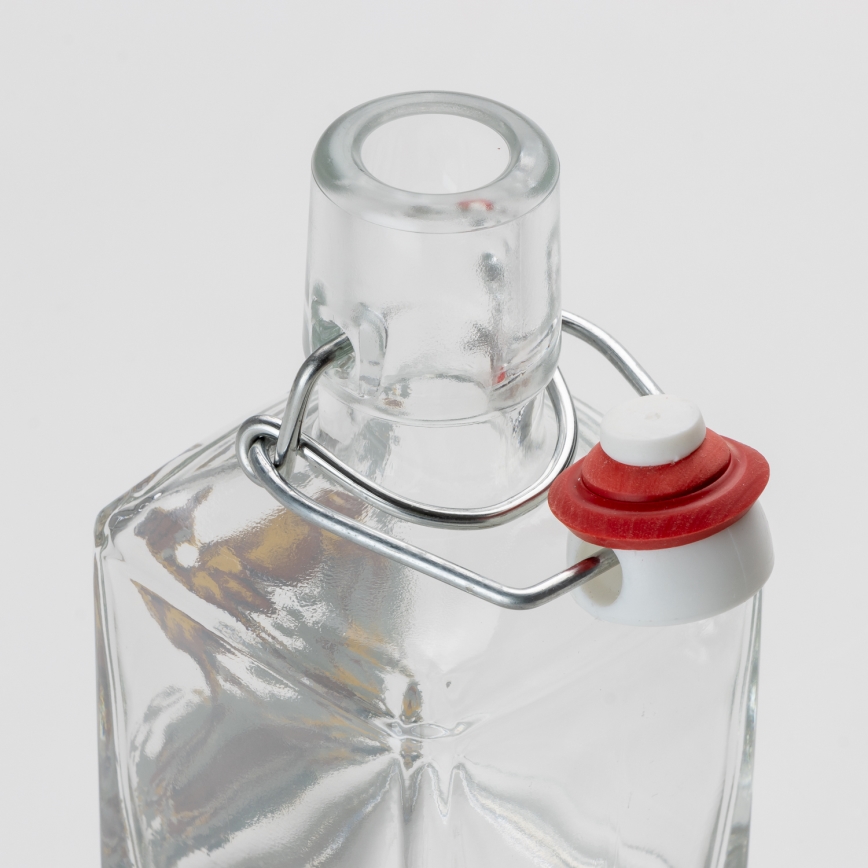 Kit 1x glasflaska och 2x snappsglas genomskinlig med djurtryck - hare