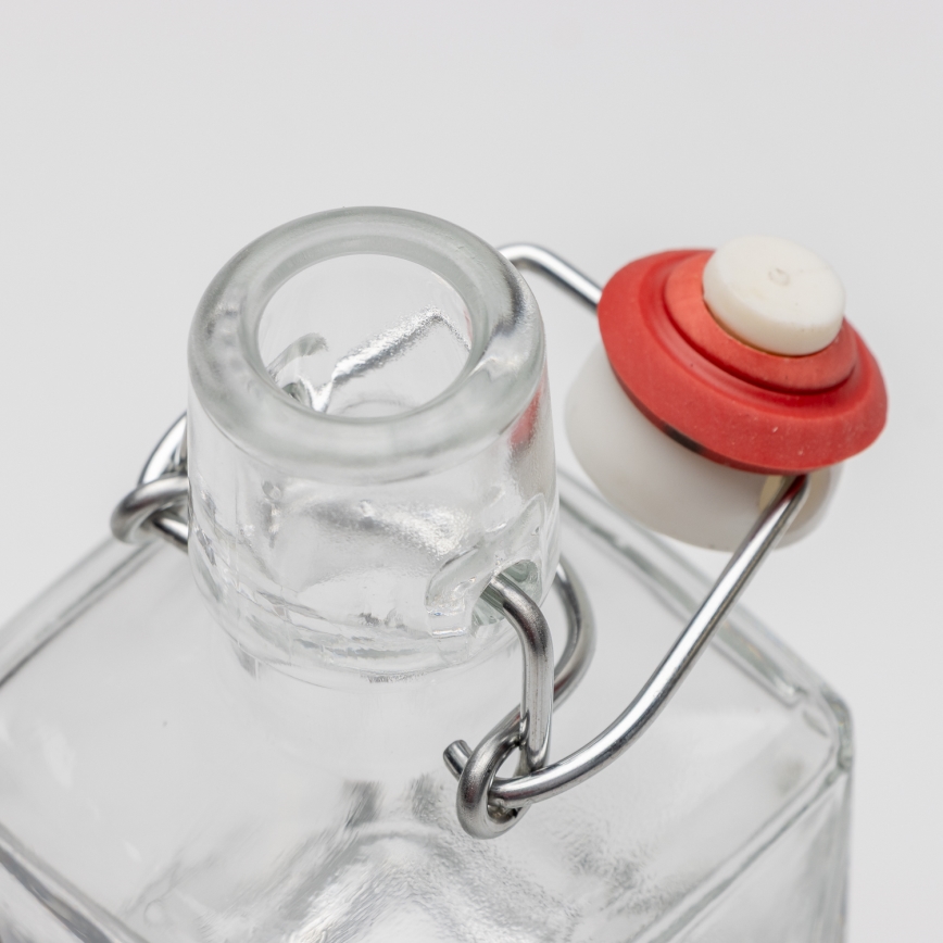 Kit 1x glasflaska och 2x snappsglas genomskinlig med rävmotiv
