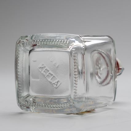 Kit 1x glasflaska och 2x snappsglas genomskinlig med vildsvinmotiv