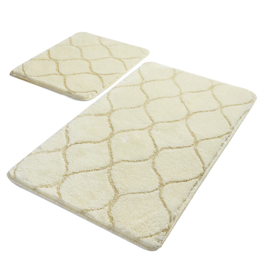 KIT 2x Badrumsmatta INFINITY 60/100 cm beige