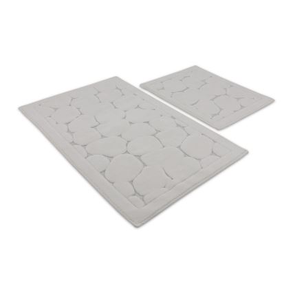 KIT 2x Badrumsmatta LINO 60/100 cm beige