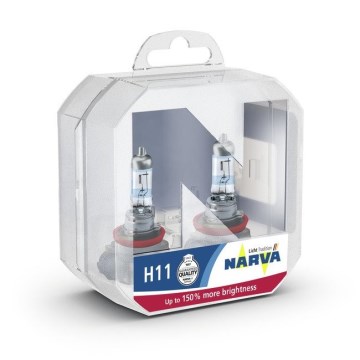KIT 2x Bilglödlampa H11 PGJ19-2/55W/12V - Narva 48101RPNVAS2