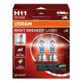 KIT 2x Bilglödlampa NIGHT BREAKER H11 PGJ19-2/55W/12V - Osram