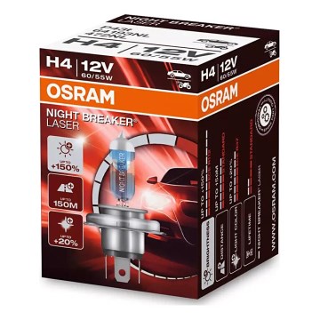 KIT 2x Bilglödlampa NIGHT BREAKER H4 P43t/60/55W/12V 3900K - Osram