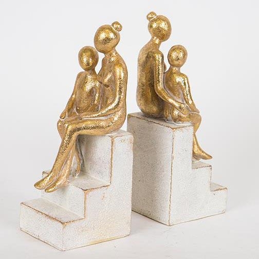 KIT 2x Bokstöd guld