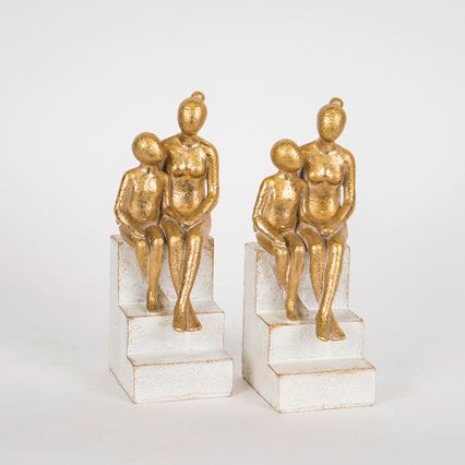 KIT 2x Bokstöd guld
