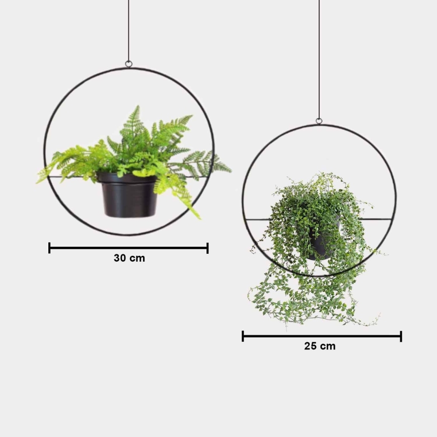 KIT 2x Hängare för blomkruka 25cm/30cm metall