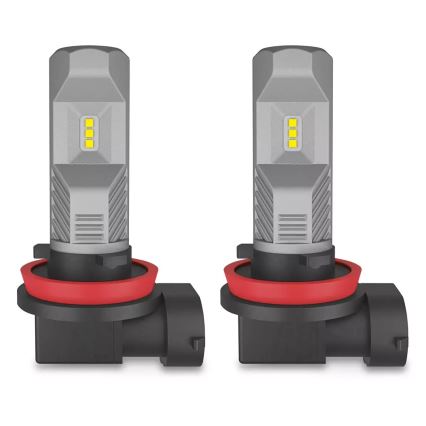 KIT 2x LED Bilglödlampa H8/H11/H16 PGJ19-X/8,2W/12V 6000K - Osram