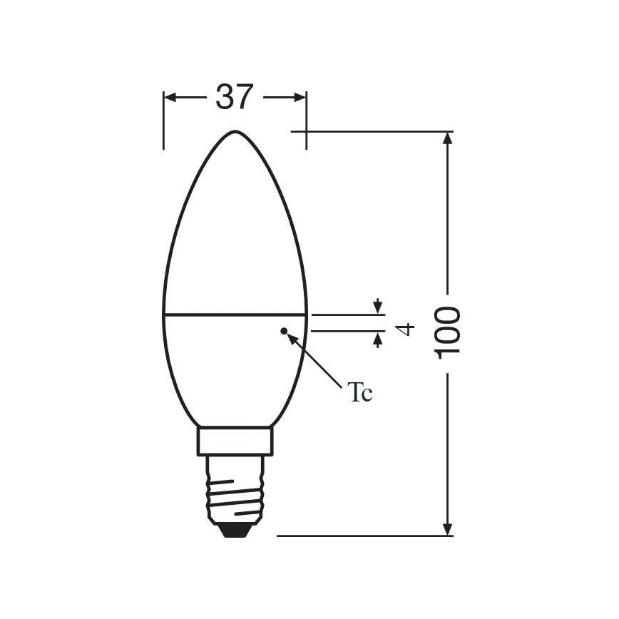 KIT 2x LED glödlampa B35 E14/4,9W/230V 3000K - Osram