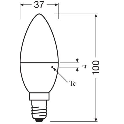 KIT 2x LED glödlampa B38 E14/4,9W/230V 3000K - Osram