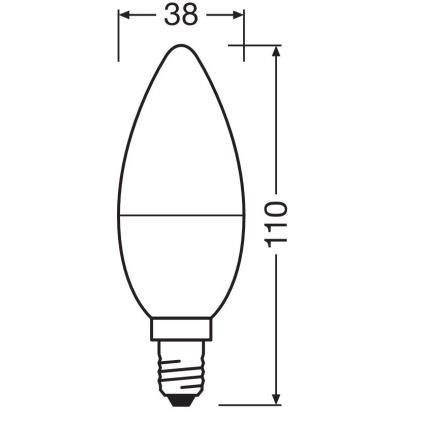 KIT 2x LED glödlampa B38 E14/7,5W/230V 3000K - Osram