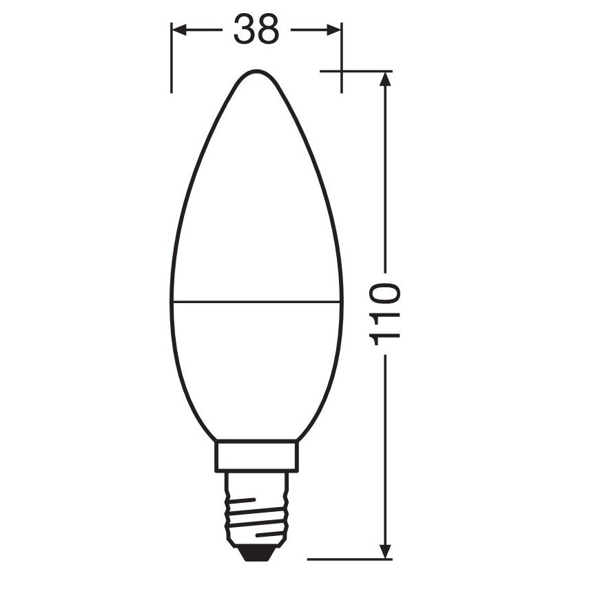 KIT 2x LED glödlampa B38 E14/7,5W/230V 3000K - Osram