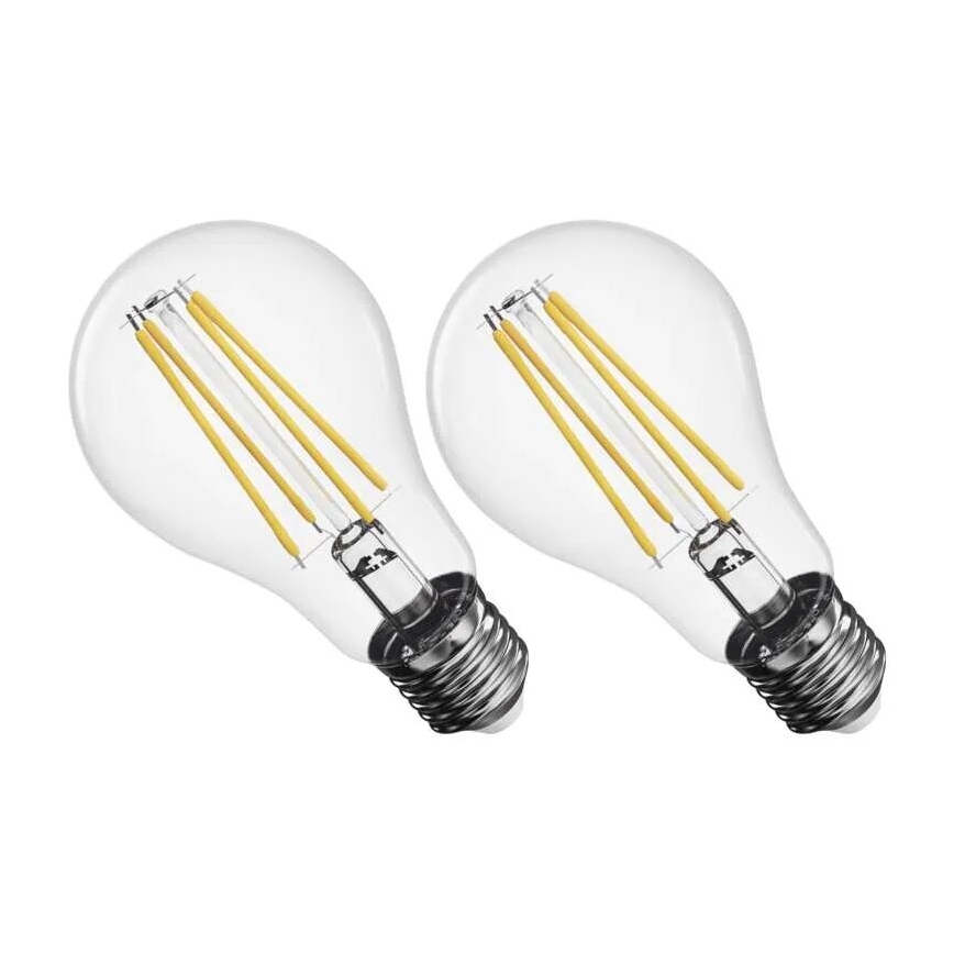 KIT 2x LED glödlampa FILAMENT A60 E27/5,9W/230V 2700K