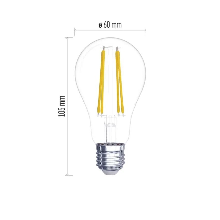 KIT 2x LED glödlampa FILAMENT A60 E27/5,9W/230V 2700K