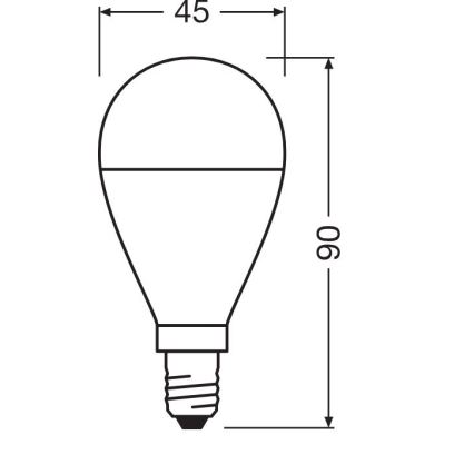 KIT 2x LED glödlampa P45 E14/7W/230V 3000K - Osram