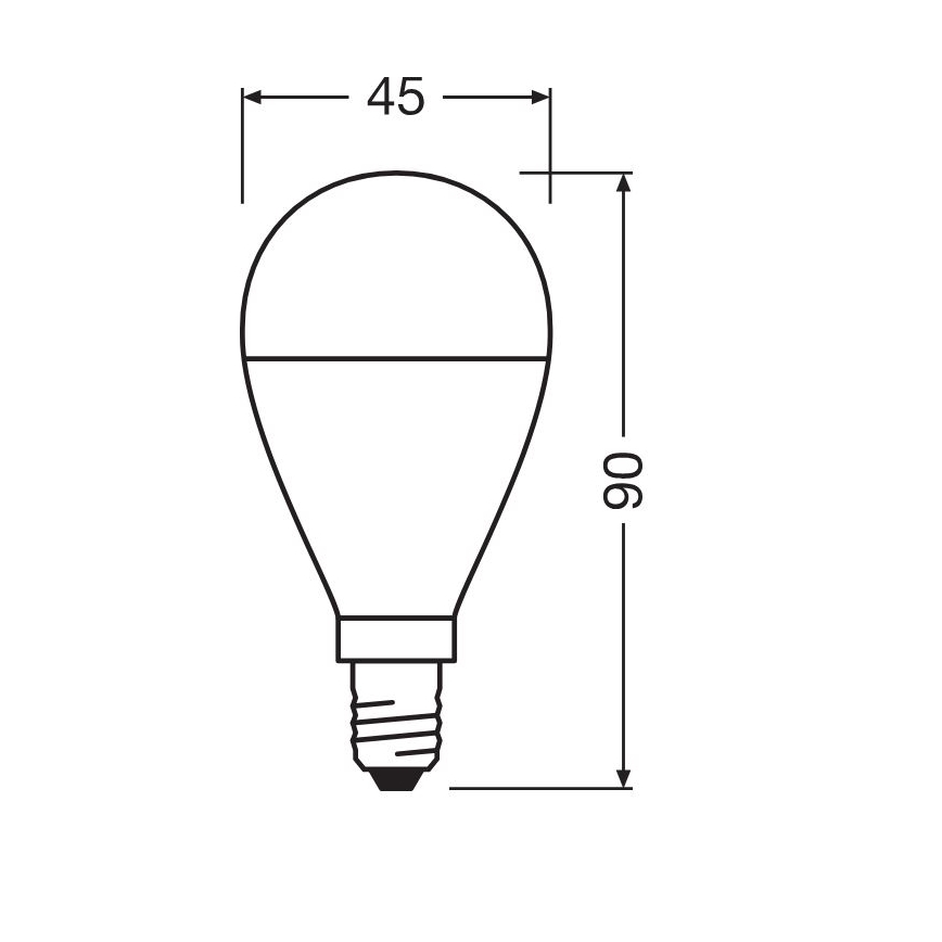 KIT 2x LED glödlampa P45 E14/7W/230V 3000K - Osram