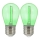 KIT 2x LED glödlampa PARTY E27/0,3W/36V grön