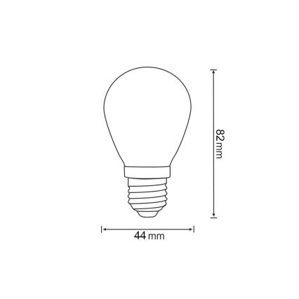 KIT 2x LED glödlampa PARTY E27/0,3W/36V gul