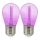 KIT 2x LED glödlampa PARTY E27/0,3W/36V lila