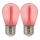 KIT 2x LED glödlampa PARTY E27/0,3W/36V röd