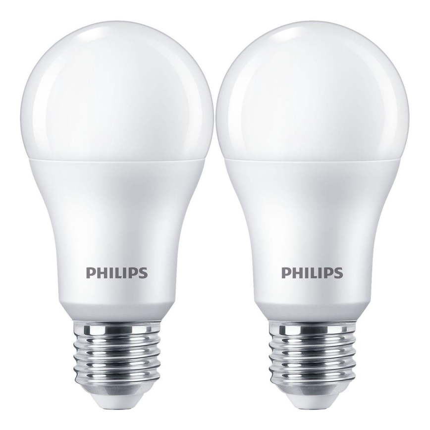 KIT 2x LED glödlampa Philips A67 E27/13W/230V 4000K
