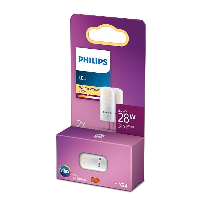 KIT 2x LED glödlampa Philips G4/2,7W/12V 2700K