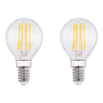 KIT 2x LED glödlampa VINTAGE E14/4W/230V 2700K - Globo 10589-2K