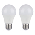 KIT 2x LED Ljusreglerad glödlampa A60 E27/9W/230V 6400K