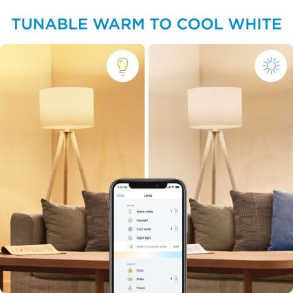 KIT 2x LED Ljusreglerad glödlampa C37 E14/4,9W/230V 2700-6500K CRI 90 Wi-Fi - WiZ