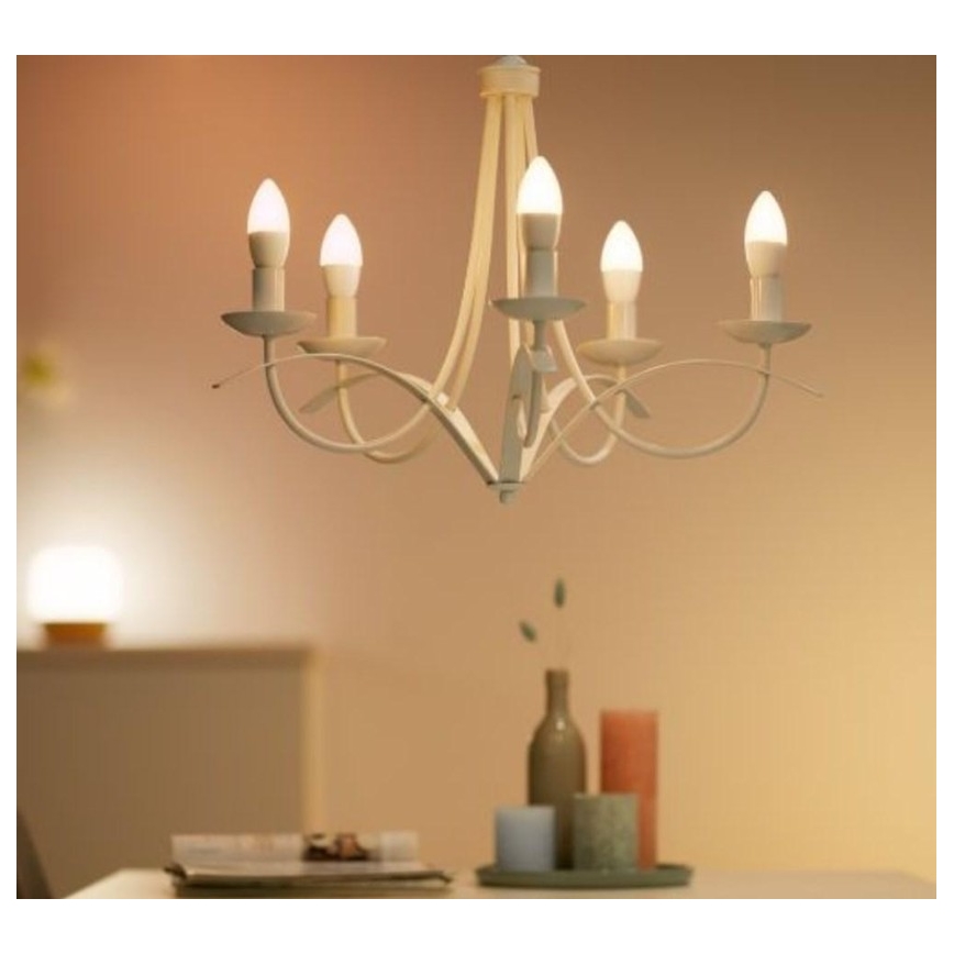 KIT 2x LED Ljusreglerad glödlampa C37 E14/4,9W/230V 2700-6500K CRI 90 Wi-Fi - WiZ