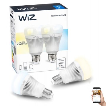 KIT 2x LED Ljusreglerad glödlampa E27/11,5W/230V 2700-6500K Wi-Fi - WiZ