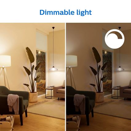 KIT 2x LED Ljusreglerad glödlampa Philips A60 E27/8W/230V Wi-Fi