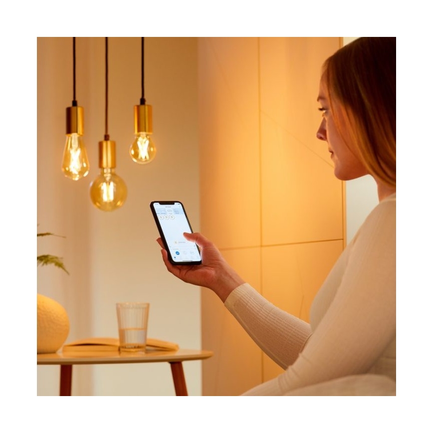 KIT 2x LED Ljusreglerad glödlampa VINTAGE FILAMENT ST64 E27/6,7W/230V 2000-5000K Wi-Fi - WiZ