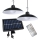 KIT 2x LED Pendellampa med solceller med skymningssensor LED/6W/3,7V 2000 mAh IP44 + fjärrkontroll