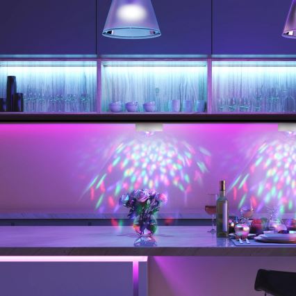 KIT 2x LED RGB Ljusreglerad dekorativ belysning FESTA 3xAAA/4,5V + fjärrkontroll