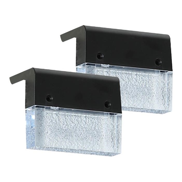 KIT 2x LED RGB Solcellsvägglampa LED/1W/1,2V 3500K IP65 600 mAh