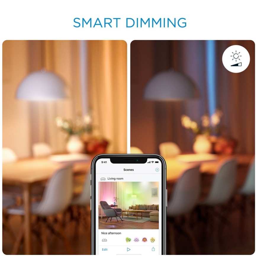 KIT 2x LED RGBW dimbar lampa A60 E27/8,5W/230V 2200-6500K Wi-Fi + fjärrkontroll - WiZ