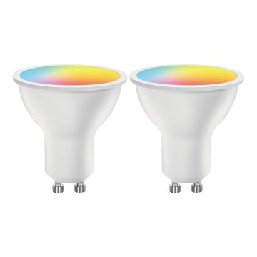 KIT 2x LED RGBW dimbar lampa MESH Smart GU10/6,5W/230V 2700-6500K - Aigostar
