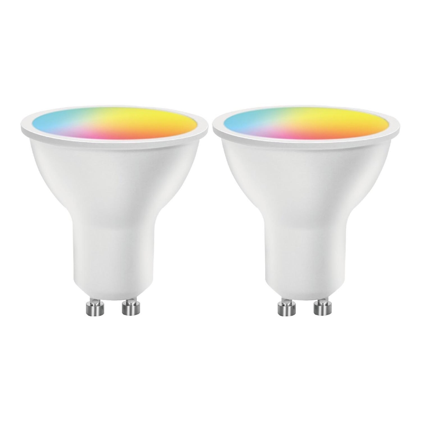 KIT 2x LED RGBW dimbar lampa MESH Smart GU10/6,5W/230V 2700-6500K - Aigostar