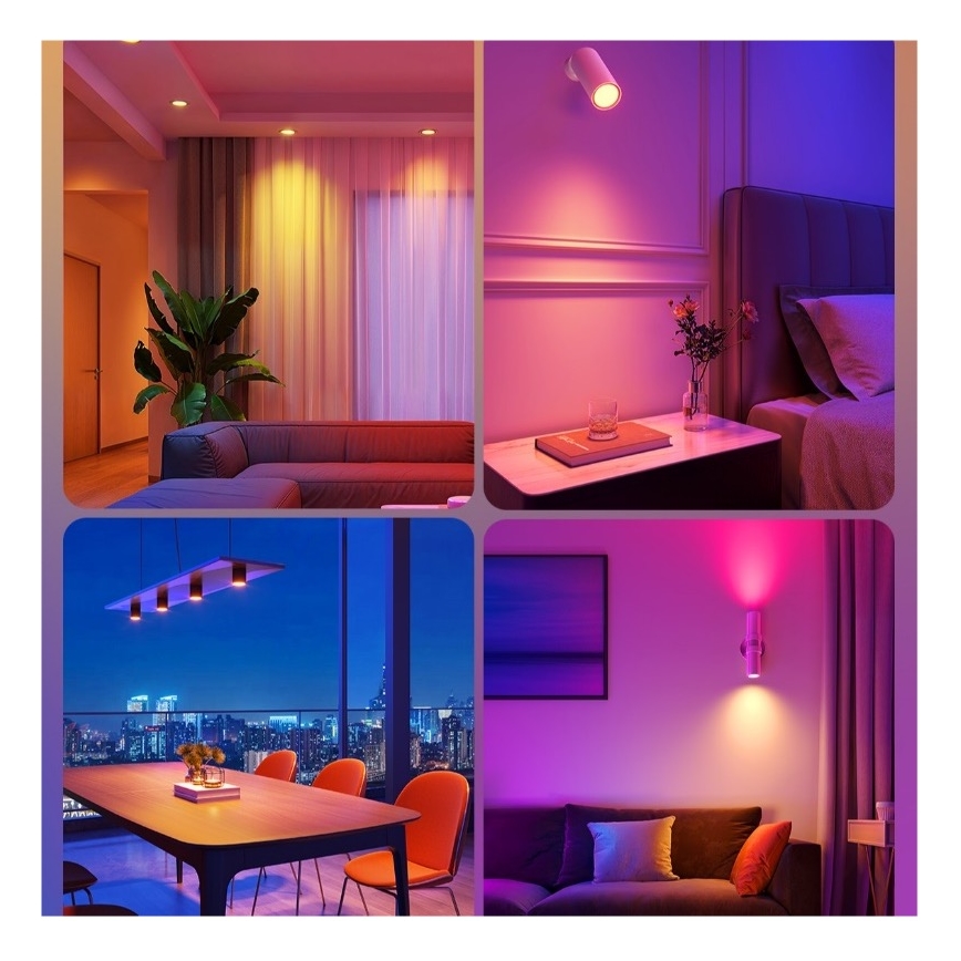 KIT 2x LED RGBWW Ljusreglerad glödlampa E14/5W/230V 2700-6500K Wi-Fi - Govee
