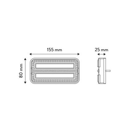 KIT 2x LED Släpljus med dynamisk vridsignal LED/12-24V IP65