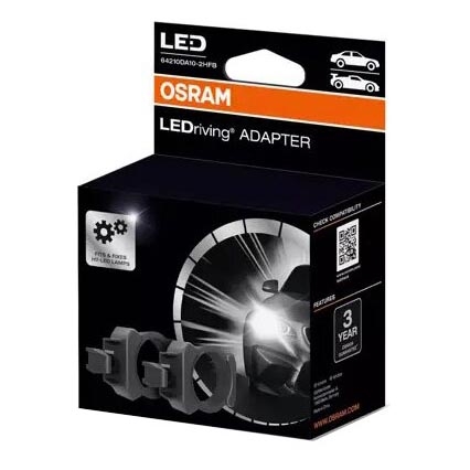 KIT 2x LEDriving Adapter Glödlampssockel - Osram