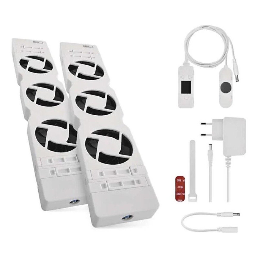 KIT 2x Radiatorfläktar 5/230V vit