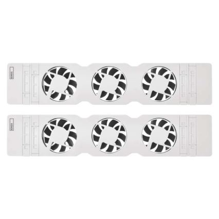 KIT 2x Radiatorfläktar 5/230V vit