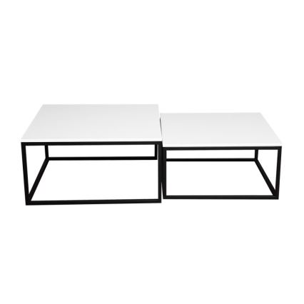 KIT 2x Soffbord DUAL vit/svart