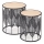 KIT 2x Soffbord FOLLA diameter 33/40 cm svart